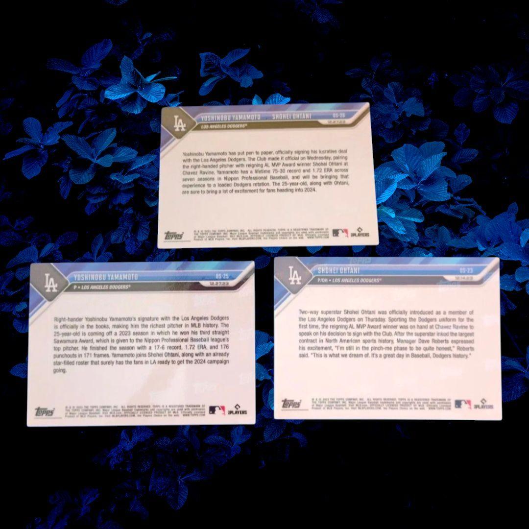 大谷翔平 山本由伸 入団会見 3枚セット ドジャース TOPPS now - メルカリ