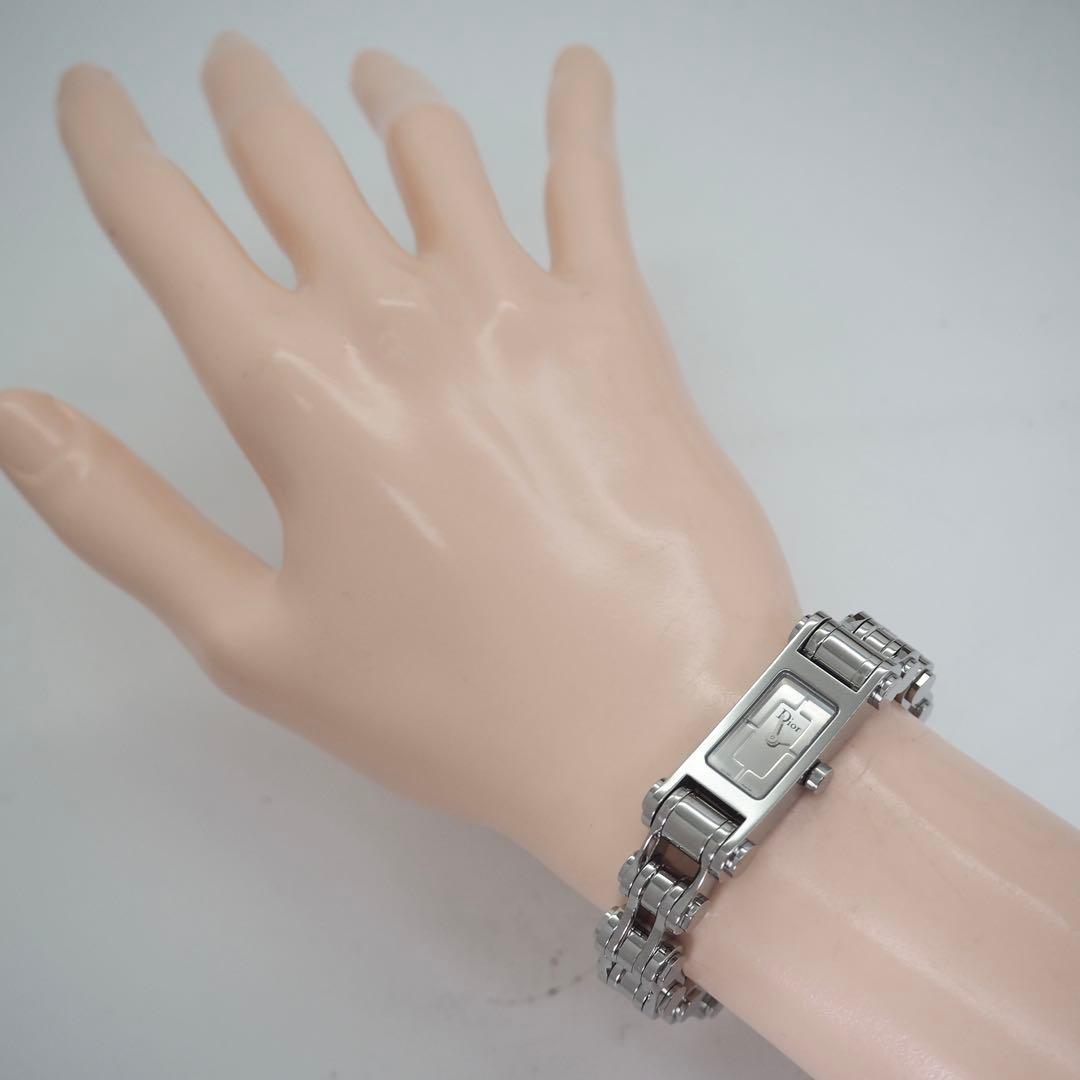 288 クリスチャンディオール 時計 バイクチェーン レディース シルバー