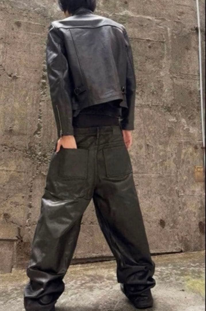 goar.archive STRAPPED BAGGY OIL PANTS S - メルカリ