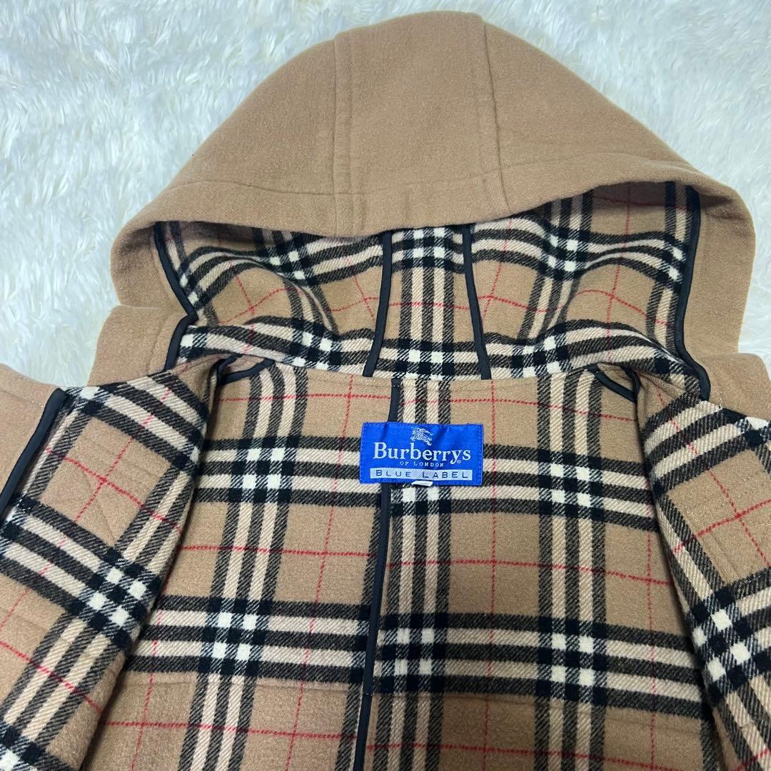 極美品 バーバリーブルーレーベル ダッフルコート ノバチェック