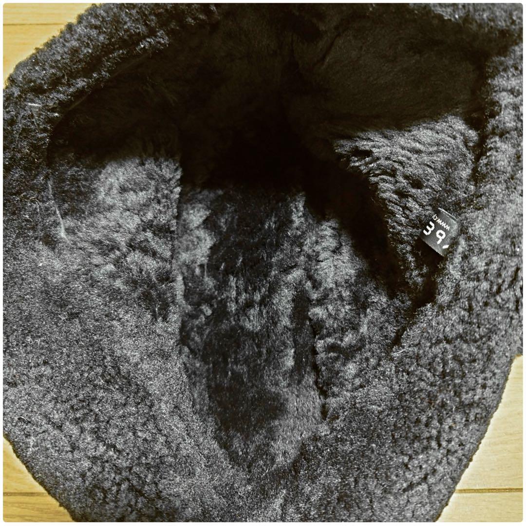 本日最終超特価】 CYBERDYNE ラムスキンムートンアビエーターキャップ