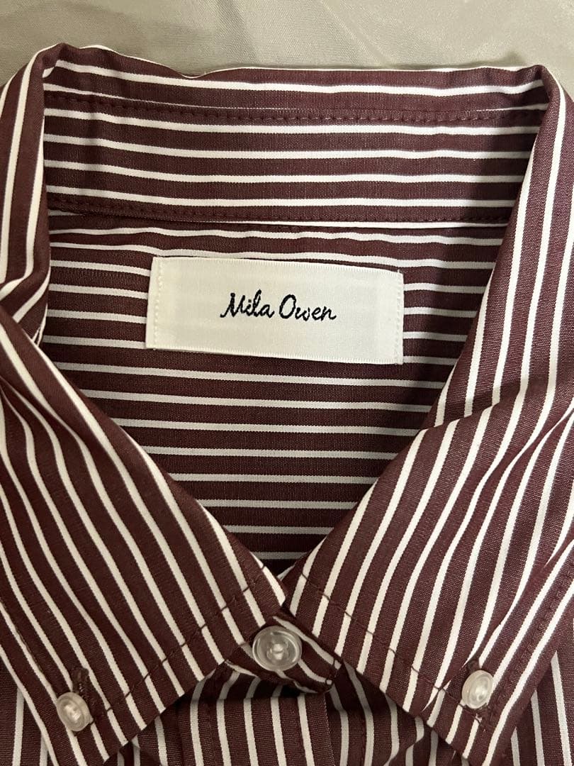 ミラオーウェン】キャンペーンシャツ オーバーシャツ ブラウン