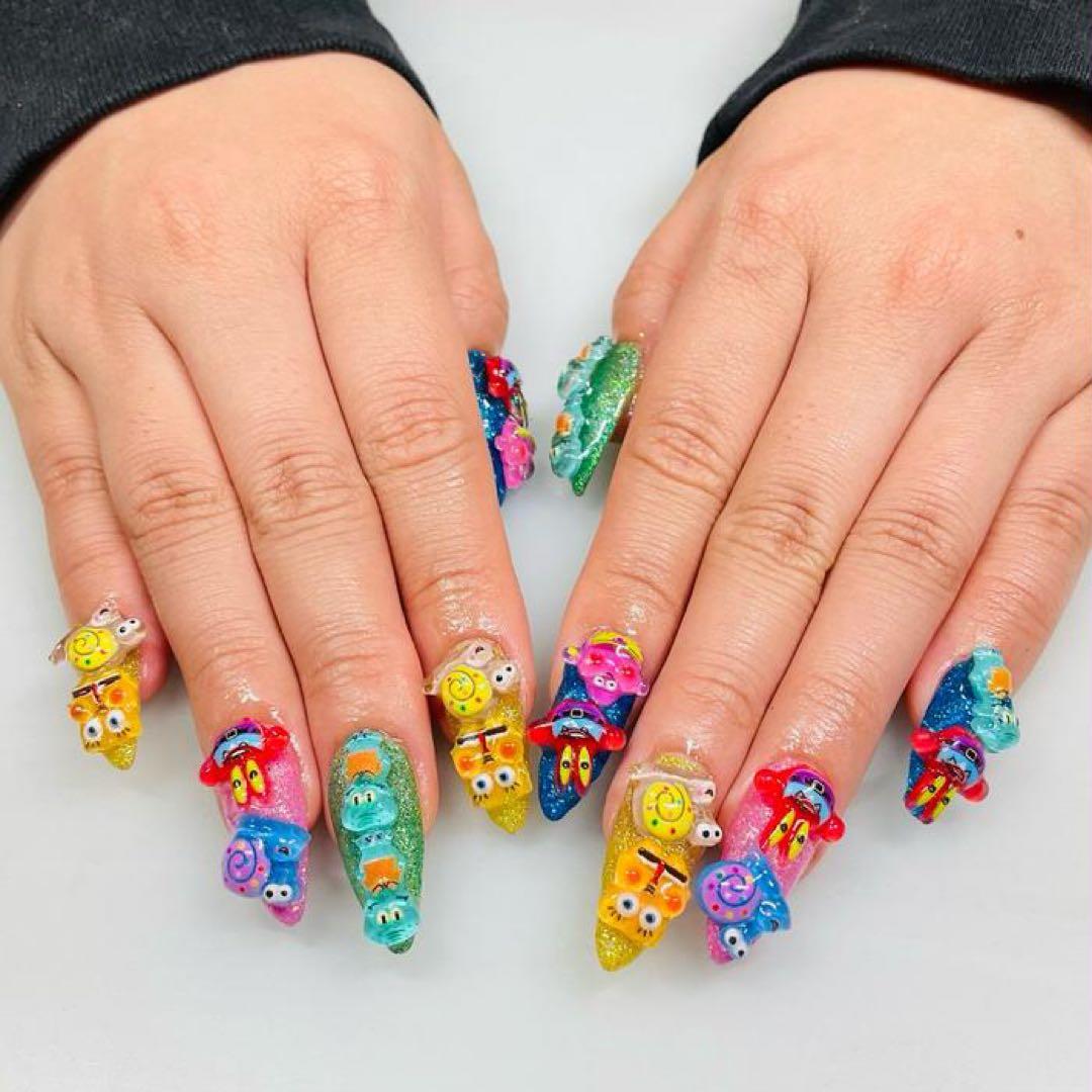 新品 ネイルパーツ セット スポンジボブ - メルカリ