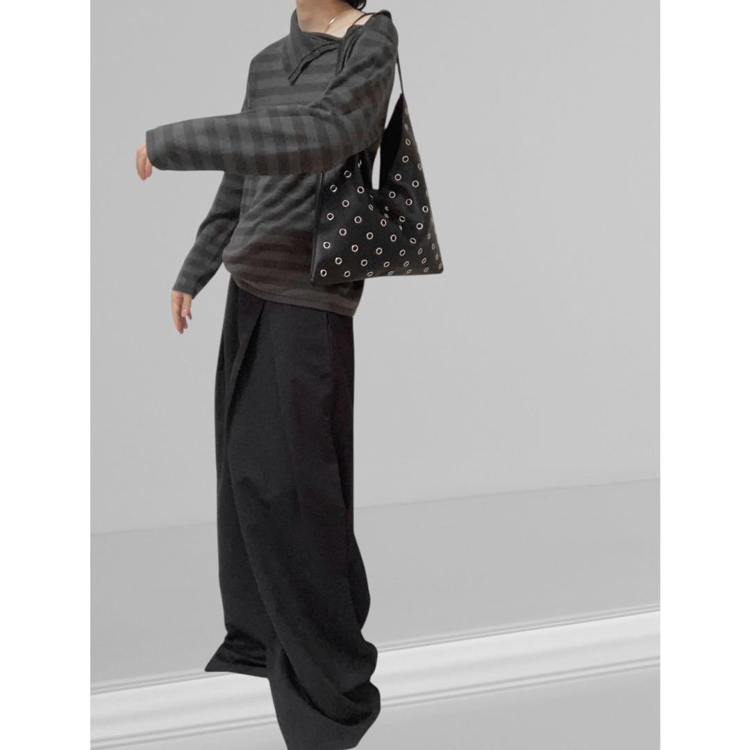 EYELETS PU LEATHER SHOULDER BAG 3144B