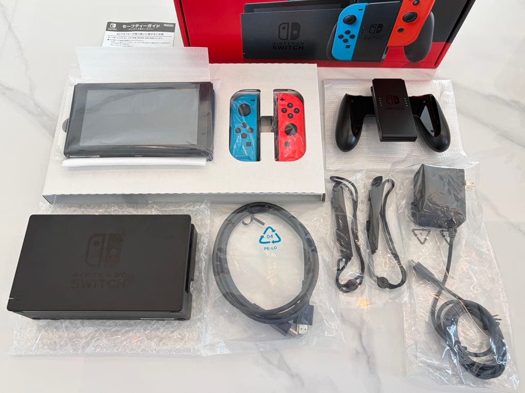 新型箱付き】ニンテンドースイッチ 本体 付属品完備 ネオンカラー 付属