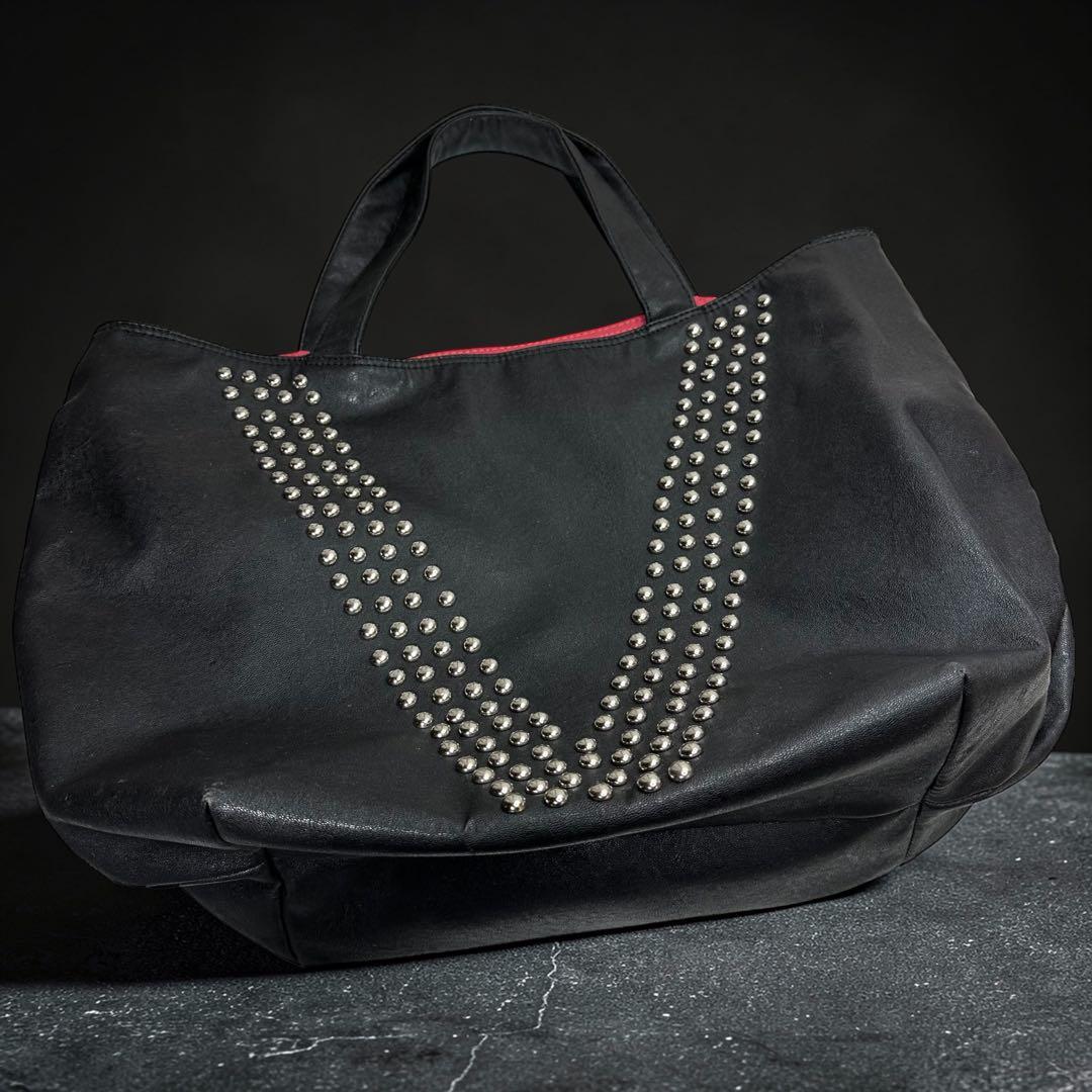 y2k archive ショルダーバッグ トートバッグ A4 PC スタッズ 黒 - メルカリ