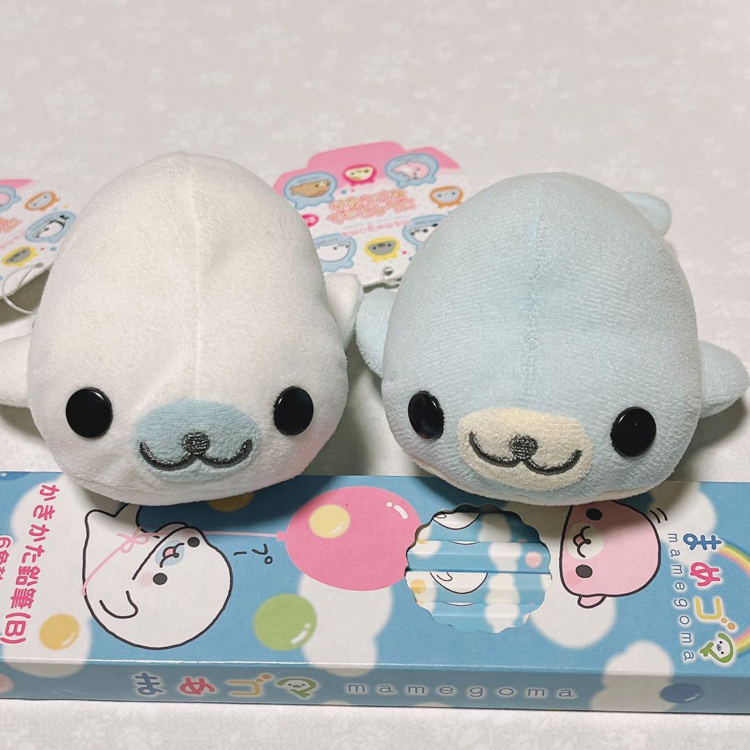 レア】まめゴマ mamegoma ぬいぐるみ マスコット 鉛筆 3点セット