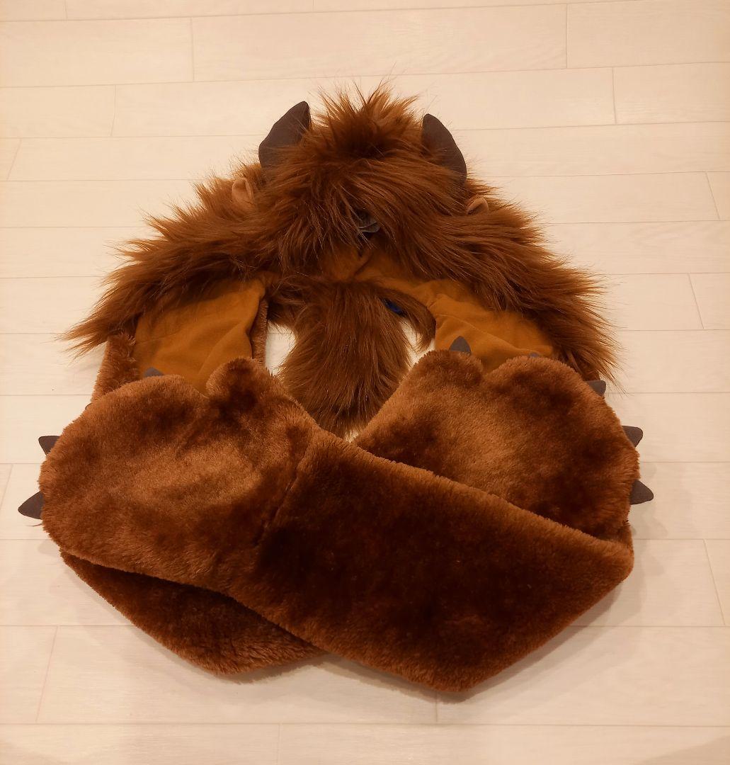 美品！ ディズニー 美女と野獣 マフラー ファンキャップ 野獣 廃盤