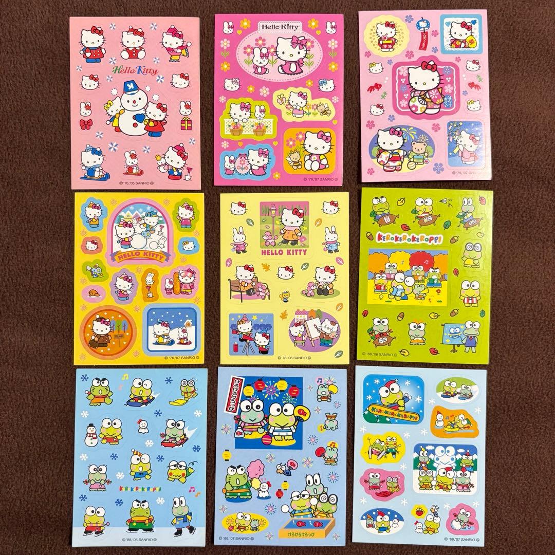 2000年初期サンリオ ハローキティシール 新品 まとめ売り 平成シール