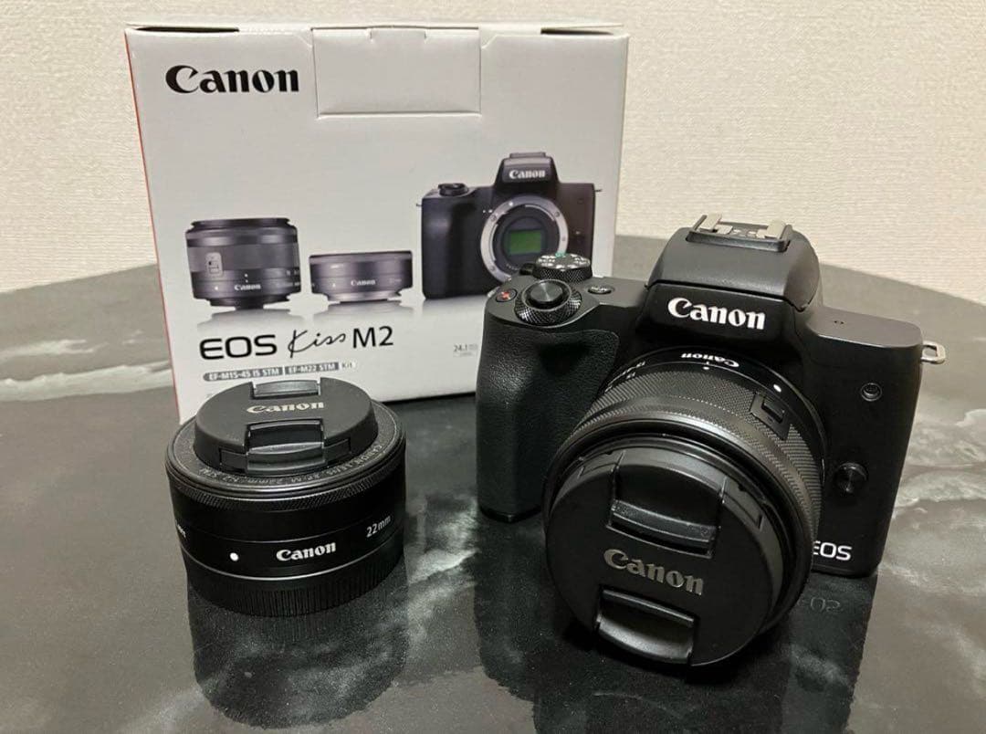 EOS Kiss M2ダブルレンズキット(ブラック) CANON EOS Kiss M2 ダブルズームキット [ブラック] 価格比較 - 価格.com