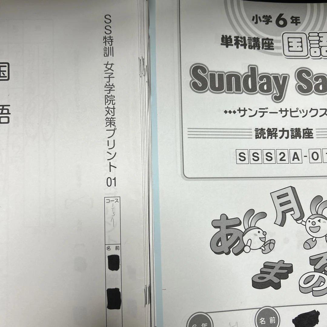 ㉓み サピックス SAPIX SS特訓 志望校別講座 女子学院 4科目セット