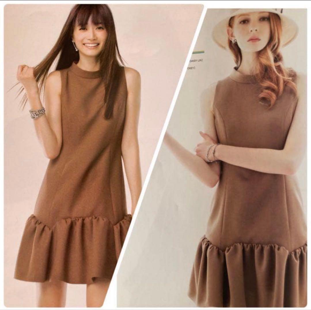 美品FOXEYクリーニング済 クリスタルラッフルドレス ノースリーブ