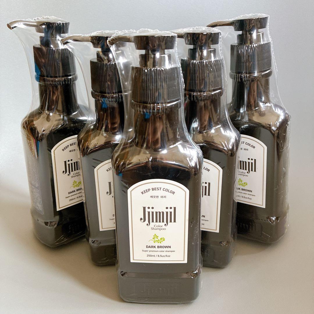 【新品】5本　Jjimjilジムジルカラーシャンプー　ダークブラウン　250ml ジムジル カラーシャンプー ダークブラウン 250ml 白髪染めシャンプー