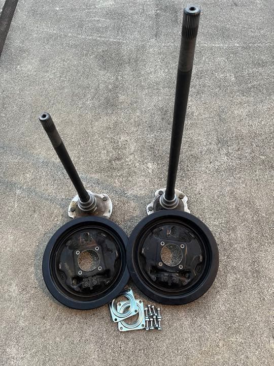 ジムニー jb23 ワンタッチ加工済み バックプレートセット シャフト