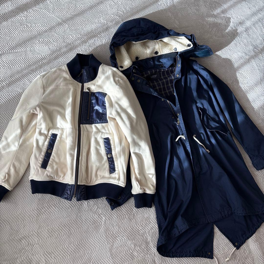 まさ様専用裏ボアインナー付モッズコートL 紺