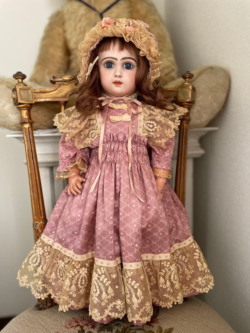 ˚✧₊⁎断捨離SALE品⁎⁺˳✧༚ ♡アンティークビスクドールドレス ボネ♡ アンティークドール ドレス ボネ ビスクドール - メルカリ