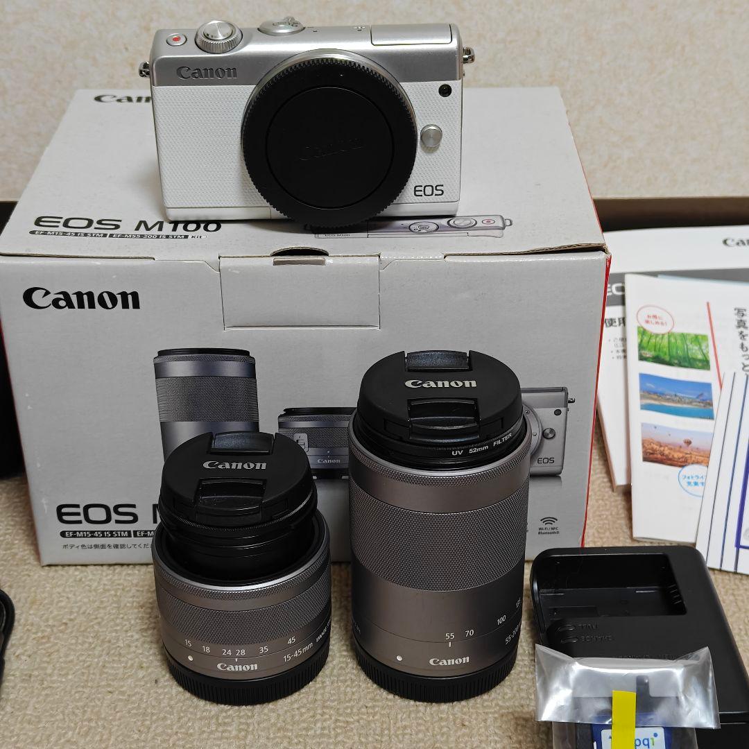 《264》Canon ミラーレス一眼 EOS M100 ダブルズームキット 美品