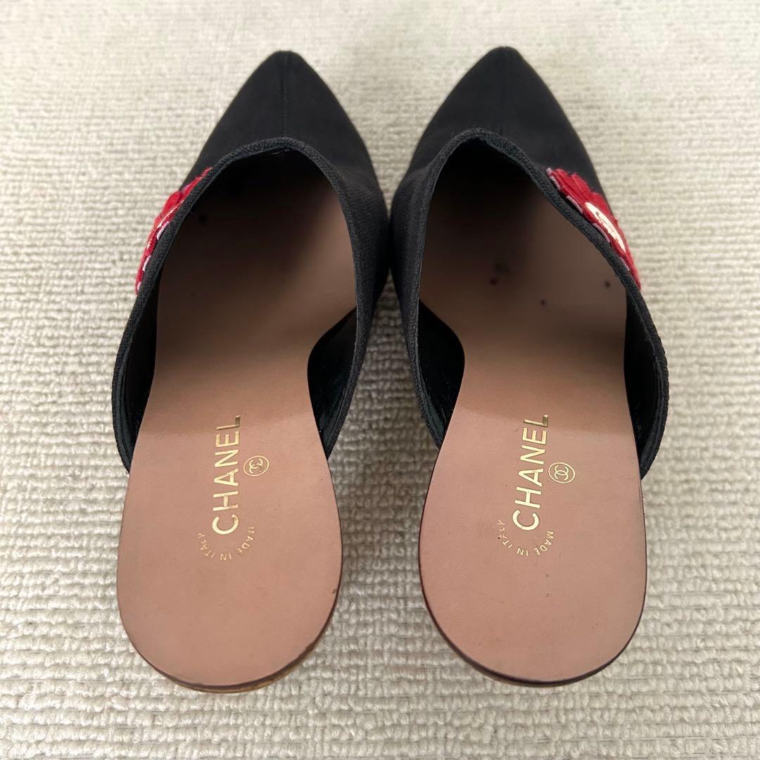 CHANEL シャネル サンダル ミュール ココマーク 靴 24.5cm