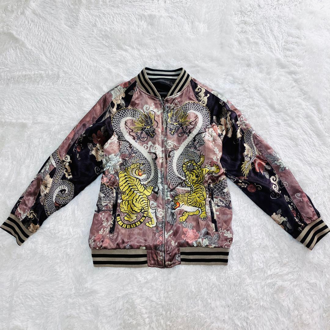 ZARA WOMAN スカジャン リバーシブル 刺繍 龍 虎 M