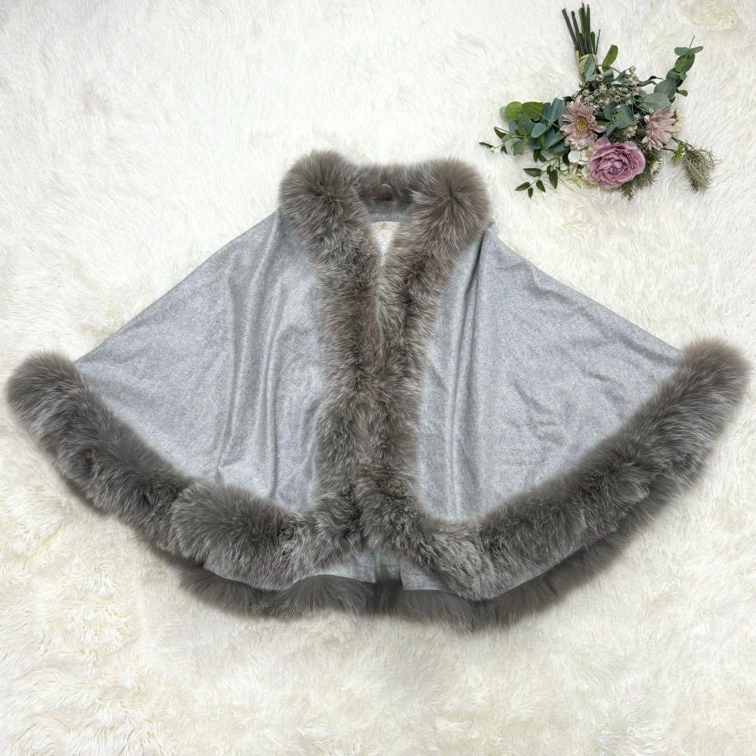 【極美品】グレースクラス ケープコート ポンチョ カシミヤ100% フォックス 楽天市場】【10%offクーポン】ケープ カシミヤ 100% ポンチョ フード