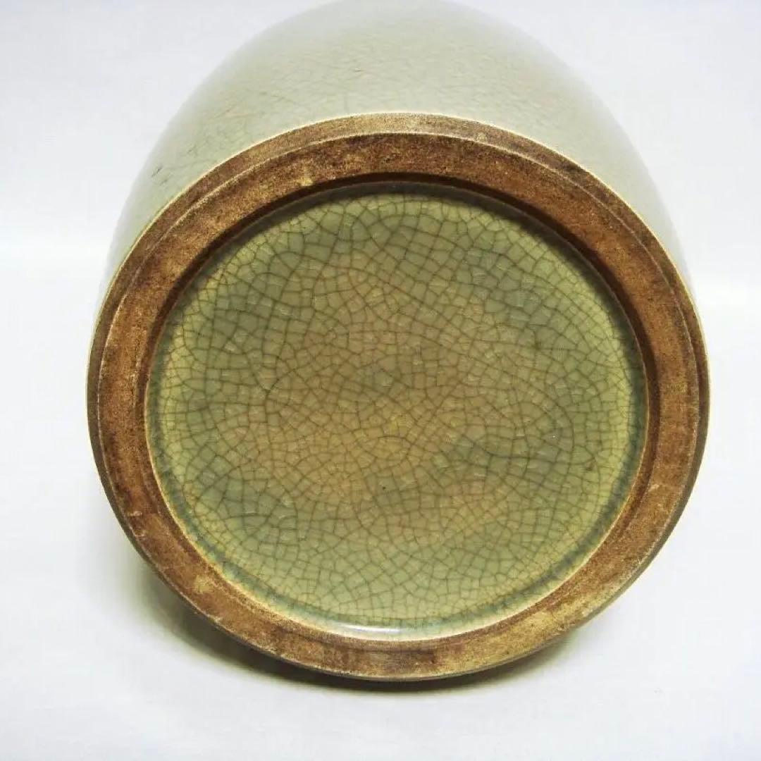 136『中国美術 青磁 花入壺』 /骨董品 古美術 古玩 アンティーク 美術