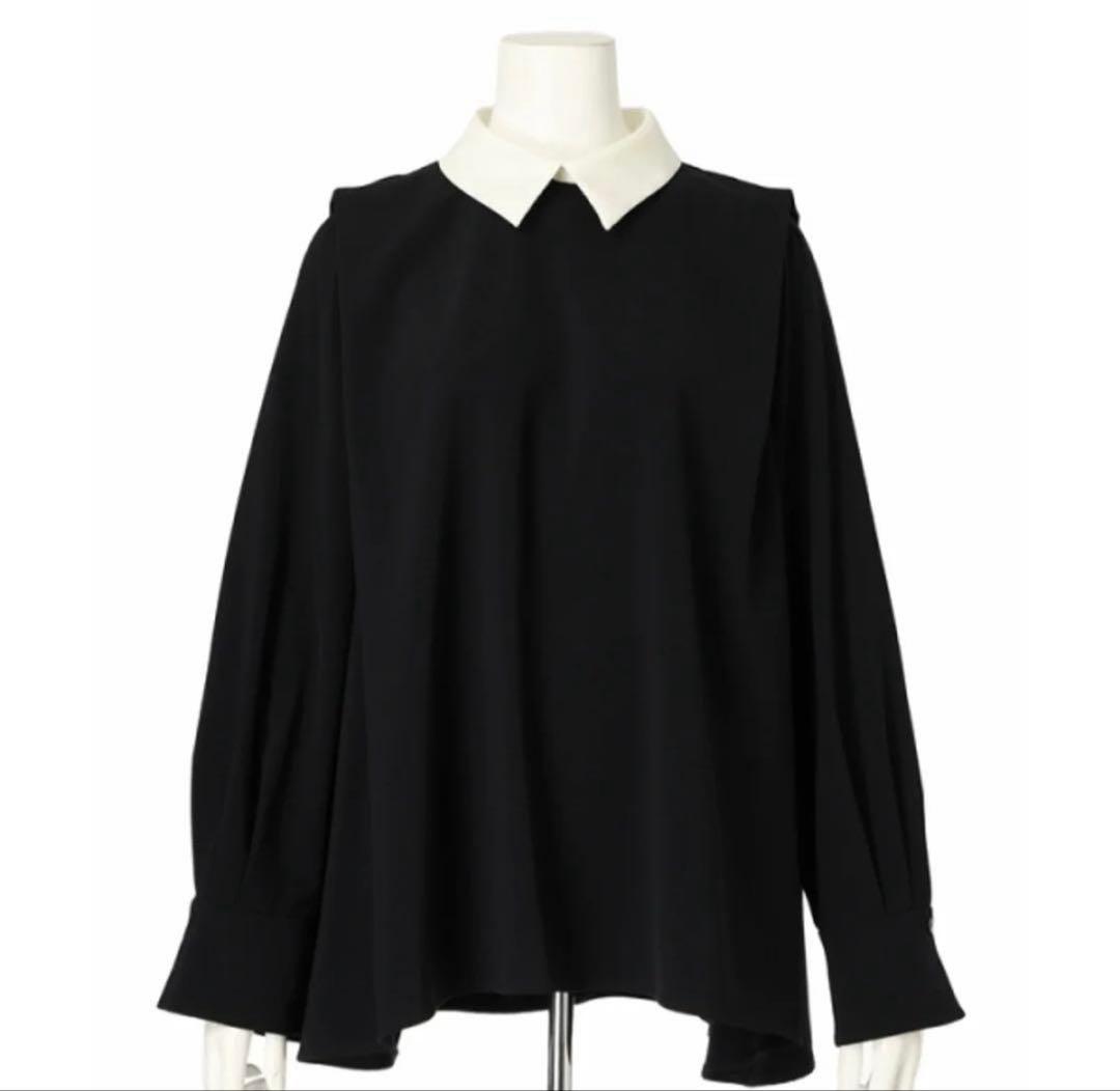 新品未使用タグ付き カデュネ 川上桃子さんコラボ衿付きブラウス 蛯原