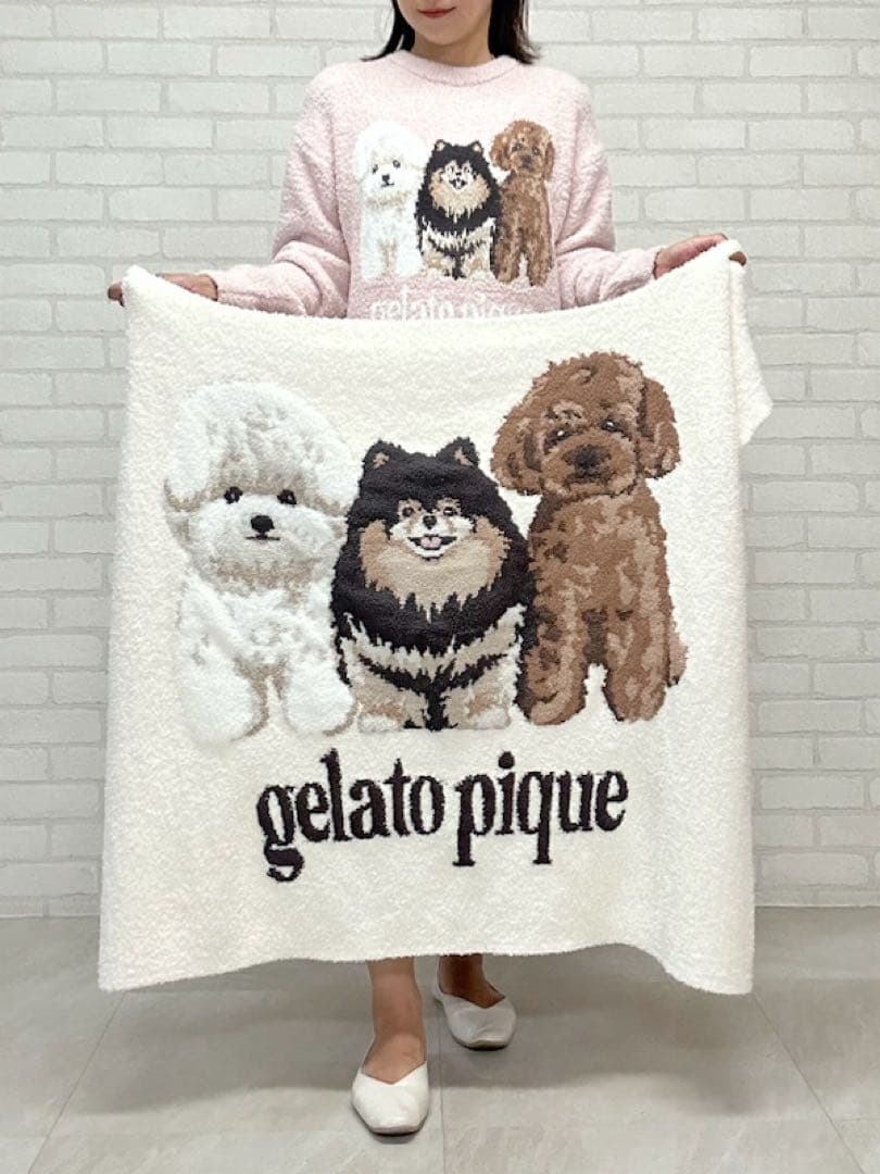 大人気】ジェラートピケ 3DOG ブランケット - メルカリ