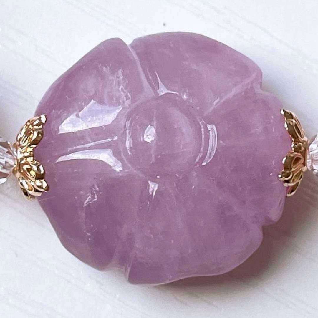 まゆ様♥️クンツァイト 大粒お花＆グァバクォーツ・フローライトお花