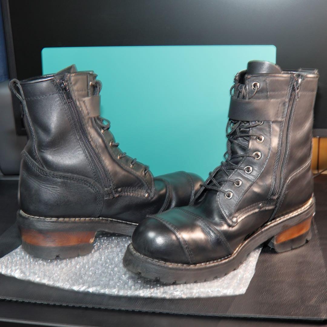 ALPHA INDUSTRIES 本革 バイカーブーツ 70018 26.0cm