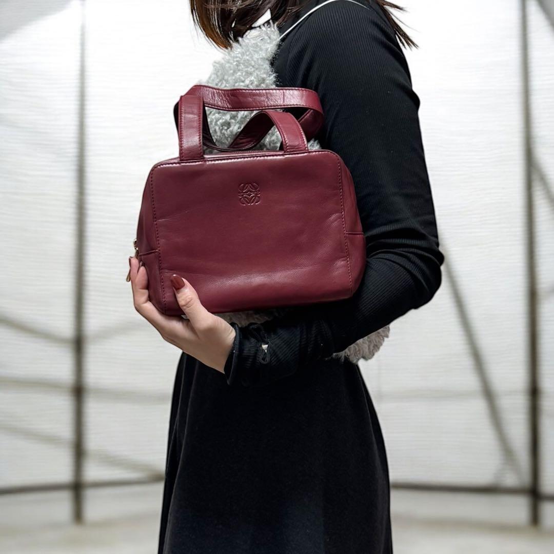 美品✨LOEWE ロエベ アナグラム ハンドバッグ ミニバッグ ナッパレザー