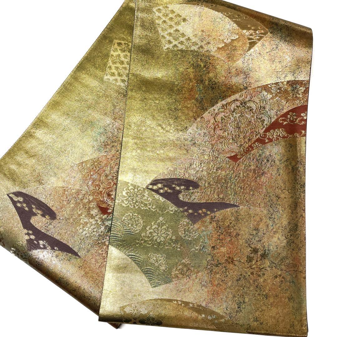 A1829 ○高級 正絹 六通 袋帯 華文 花文 - メルカリ