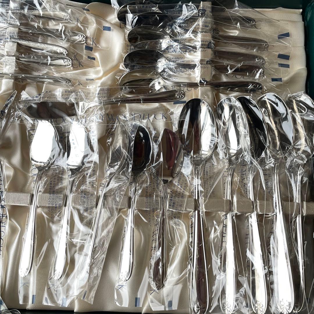 新品未開封】LUCKYWOOD ラッキーウッド ステンレス カトラリーセット