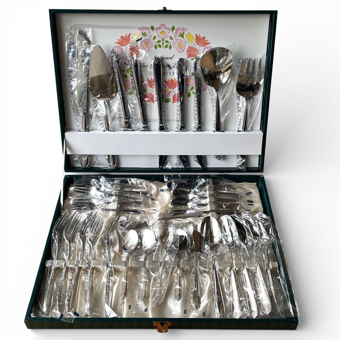 新品未開封】LUCKYWOOD ラッキーウッド ステンレス カトラリーセット