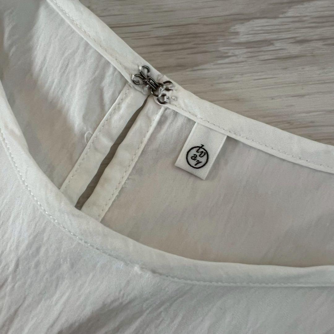 ビアズリー《LIVETART》 ギャザーカフスシャツ　白