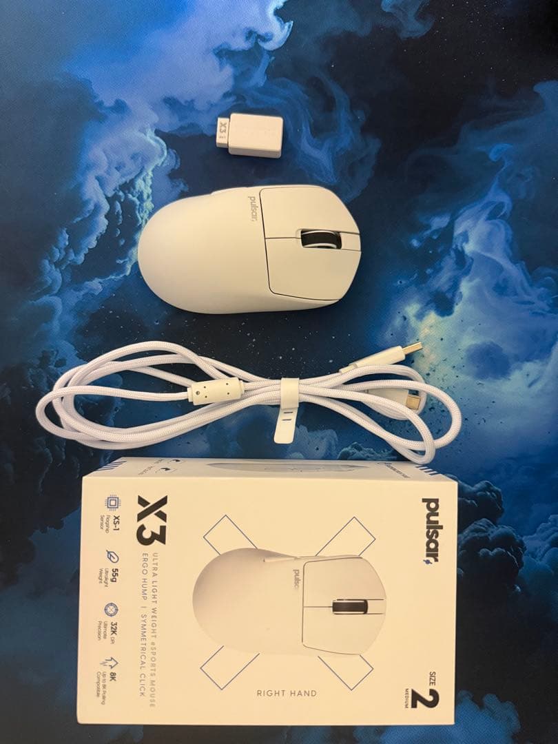 Pulsar X3 ホワイト ワイヤレスマウス 本体 Pulsar X3 Size 2 - White - us.MaxGaming.com