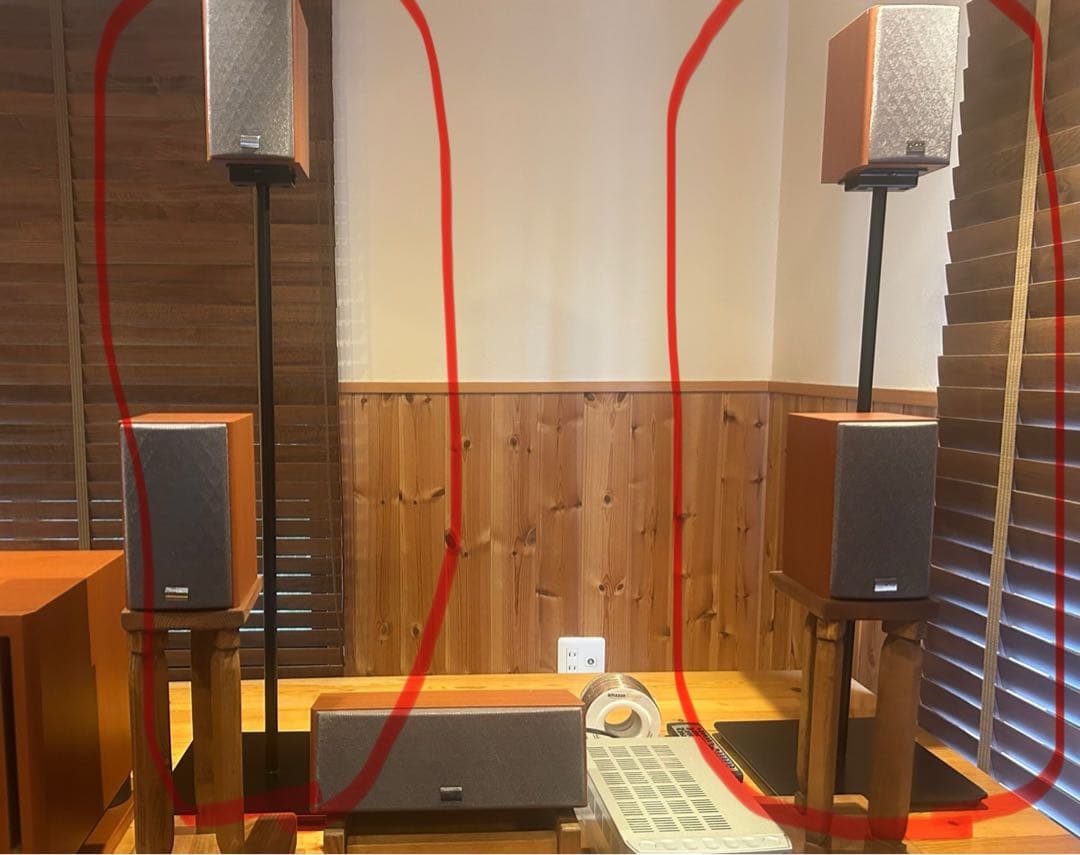 BASE-V15X 5.1chと AS-75Hと ハンドメイドスピーカースタンド - メルカリ