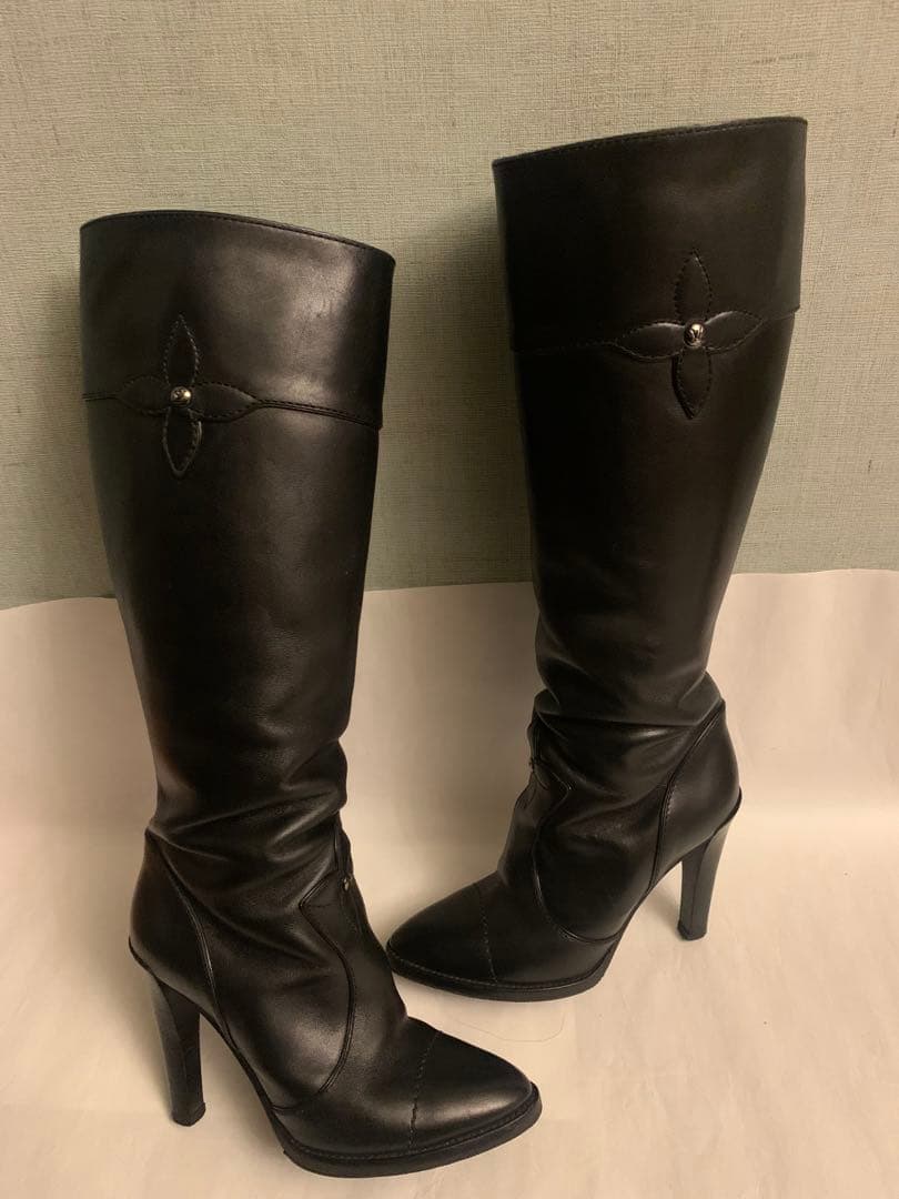 JmikiLOUIS VUITTON ルイヴィトン　ロングブーツブラック これからの季節に一足♪】ルイヴィトン ロングブーツ (Louis Vuitton