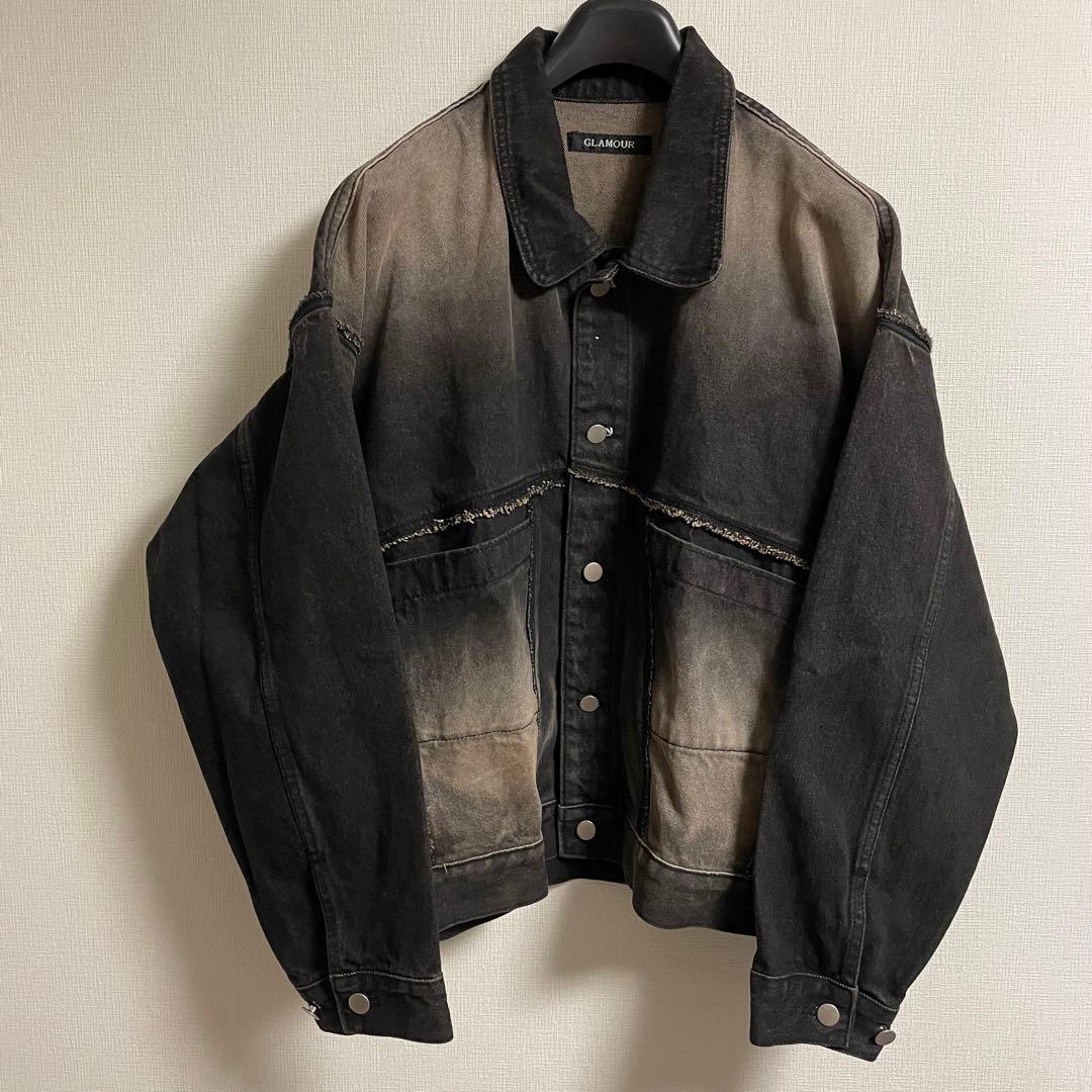 glamour デニムジャケット ブラック king gnu 常田大希着用 - メルカリ