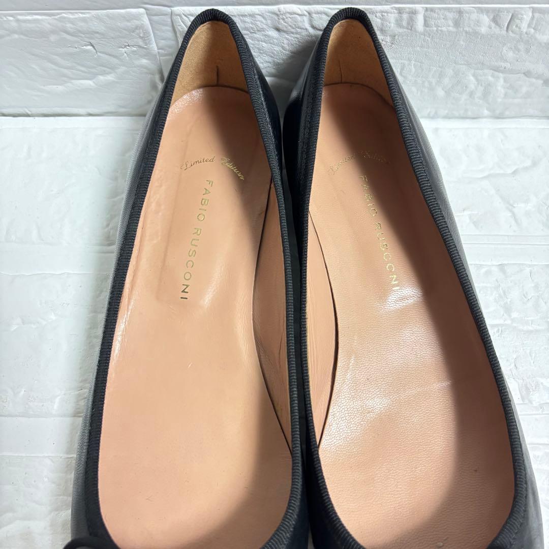 【極美品】FABIO RUSCONI フラットパンプス リボン 23.5cm