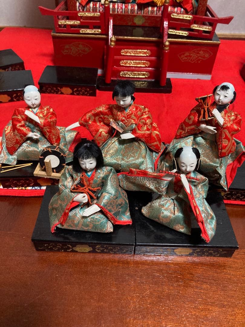 まこちゃん様専用‼️希少➀【木製雛御殿】②【芥子雛】親王・内親王・十