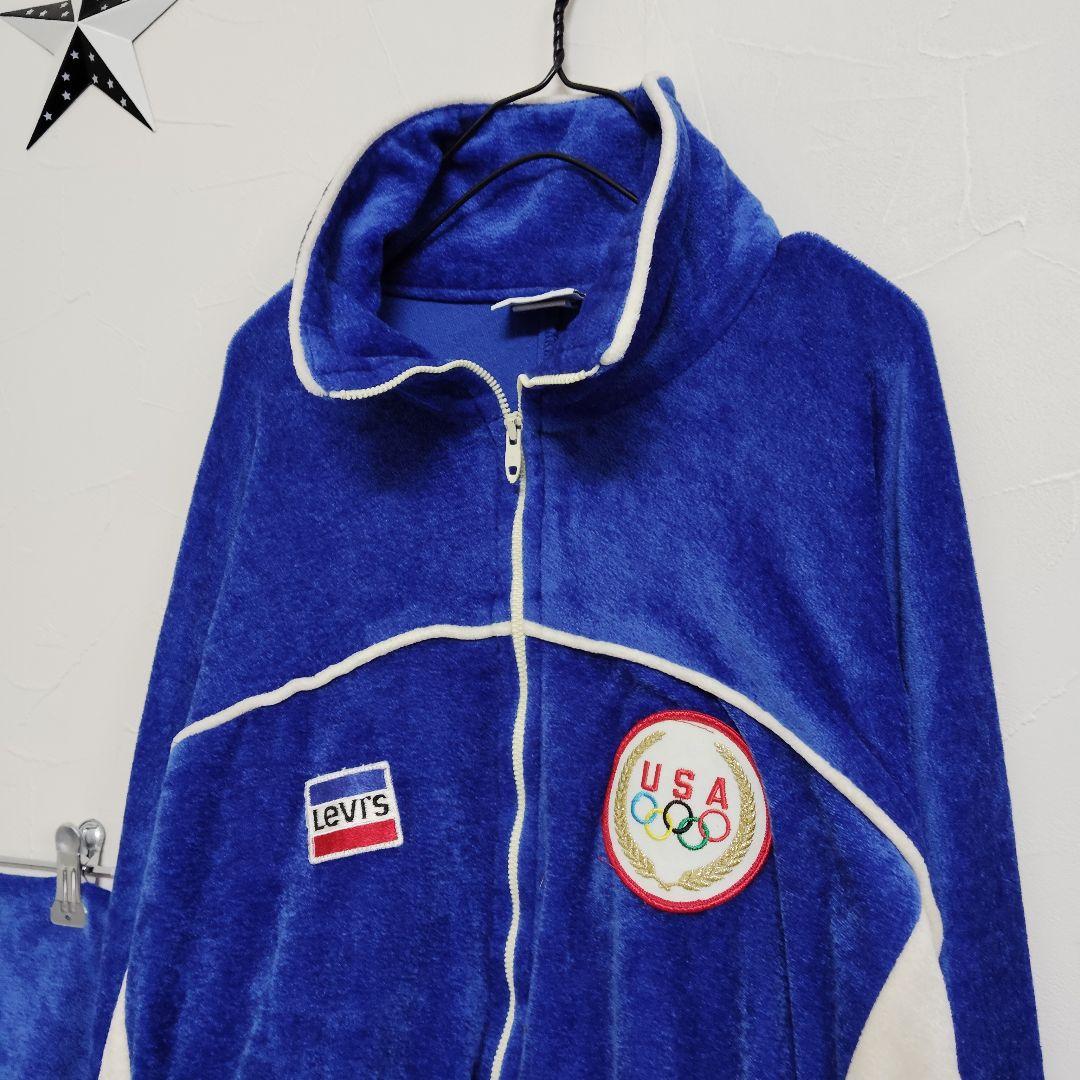 80s リーバイス ロサンゼルスオリンピック ジャージ ベロア トップス