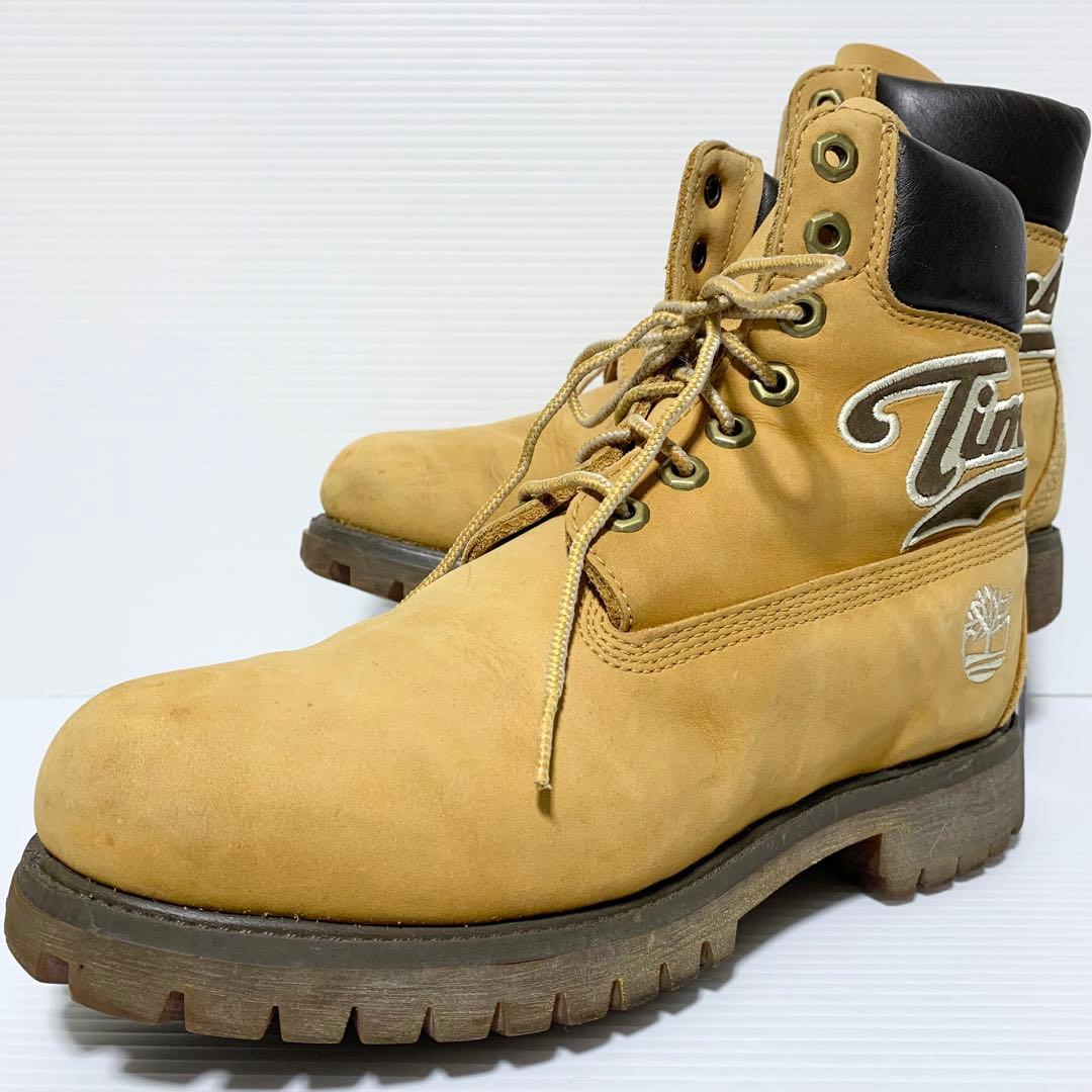 ティンバーランド Timberland ブーツ 7W 25㎝ 刺繍 ロゴ 希少 - メルカリ