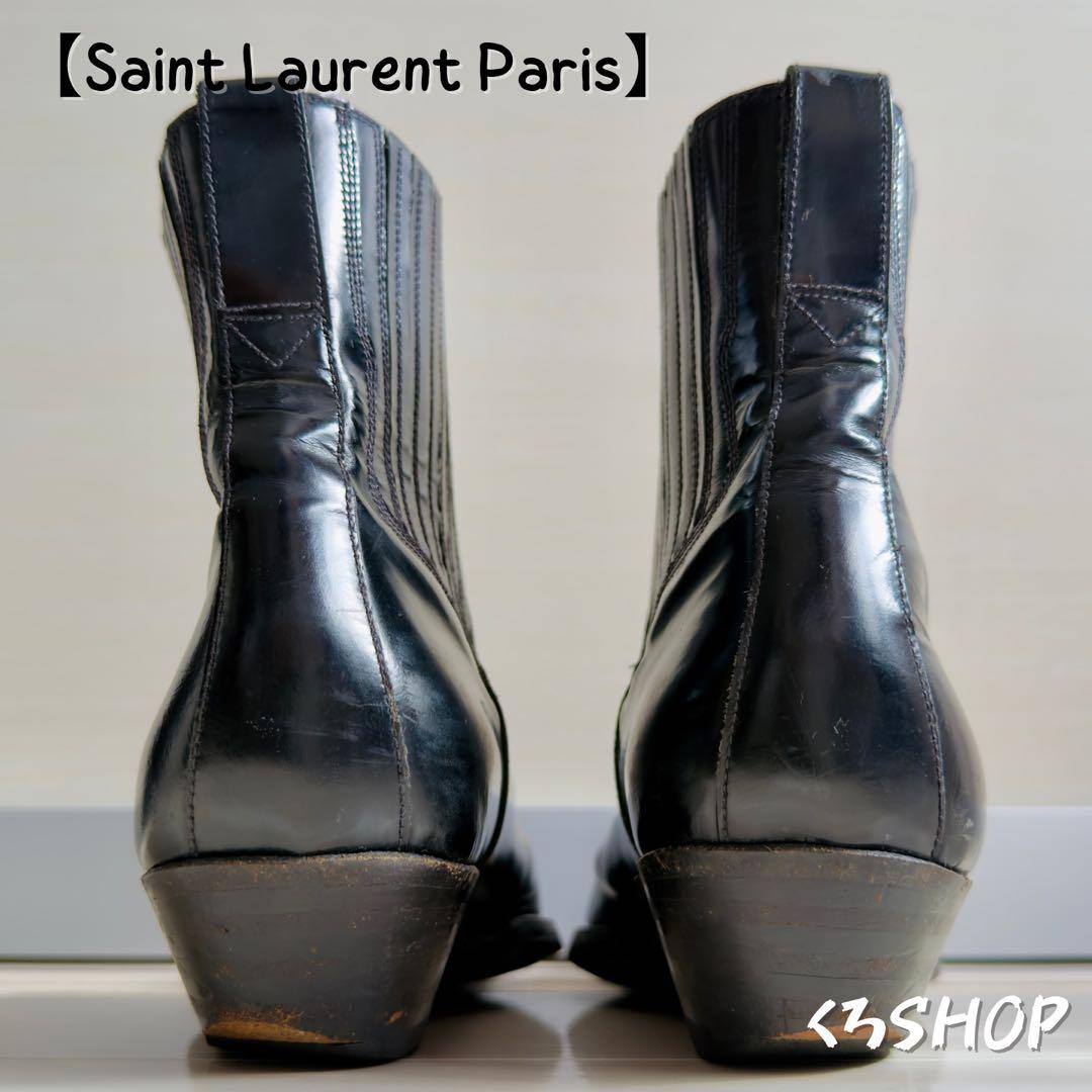 Saint Laurent Paris】 エディ期 サンティアゴヒールブーツ - メルカリ