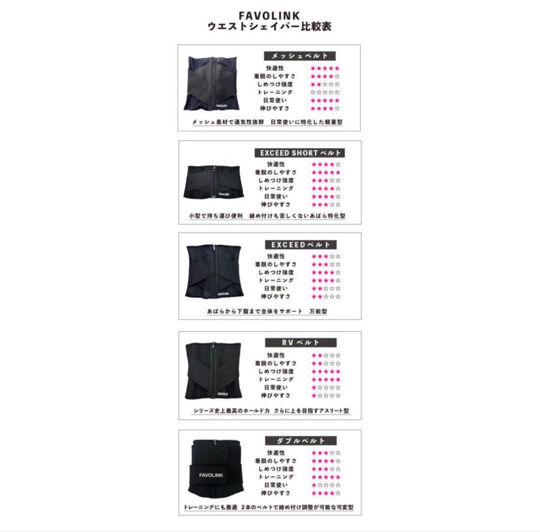 安井友梨監修FAVOLINK EXCEEDベルトS 補整 ウエストシェイパー - メルカリ