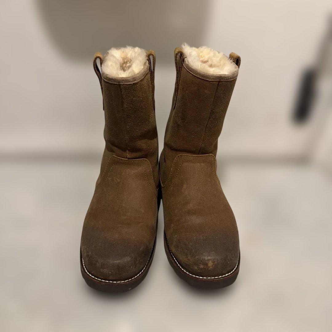 UGG アグ ペコスブーツ 26cm ブラウン レザー STONEMAN - メルカリ