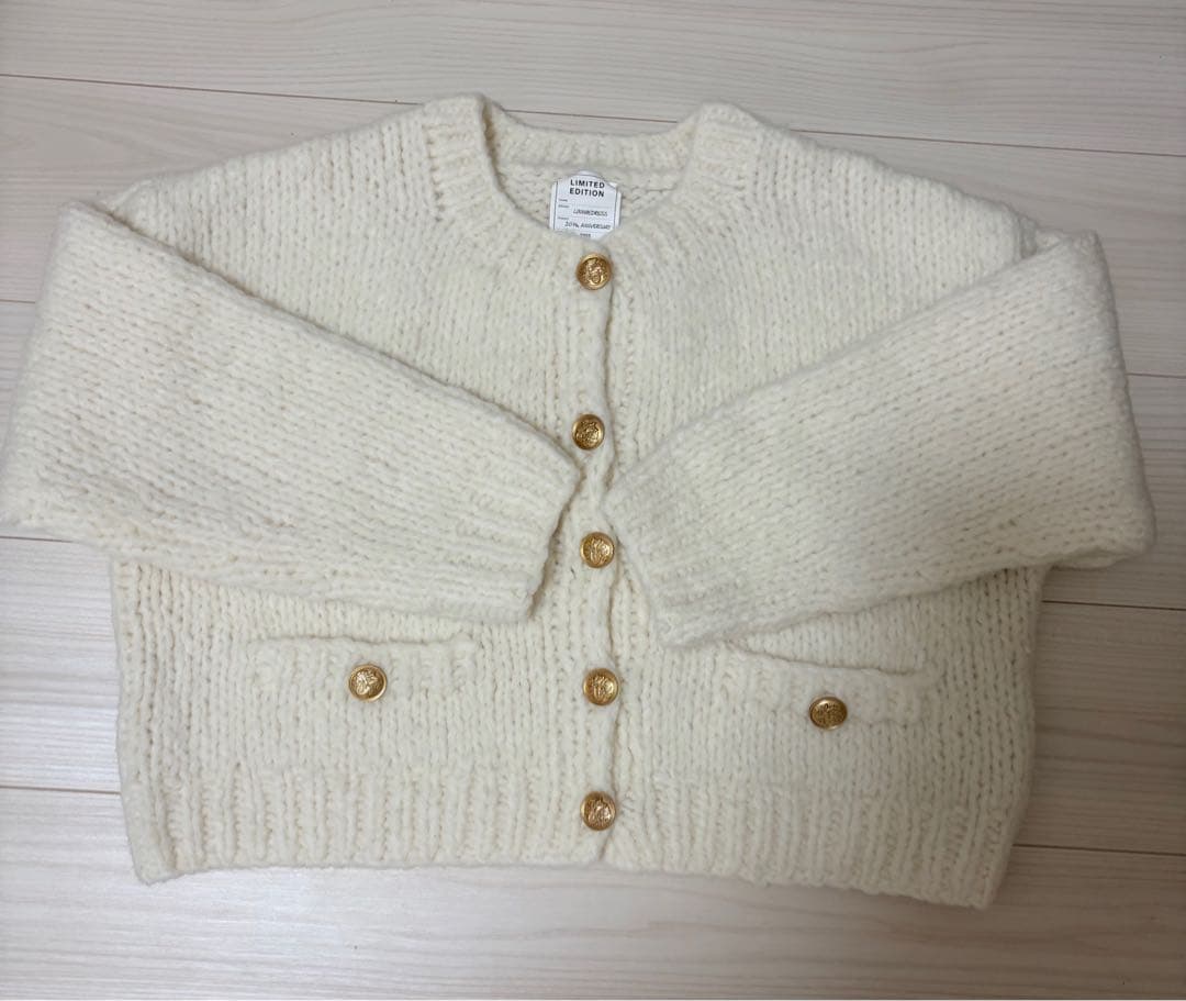 LOUNGEDRESS【20周年限定】イタリアヤーン手編みニットカーデ