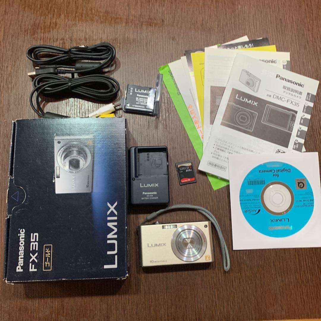 Panasonic LUMIX FX35 ゴールド　デジカメ　動作確認済み パナソニック Panasonic LUMIX DMC-FX35 グロスゴールド コンパクト