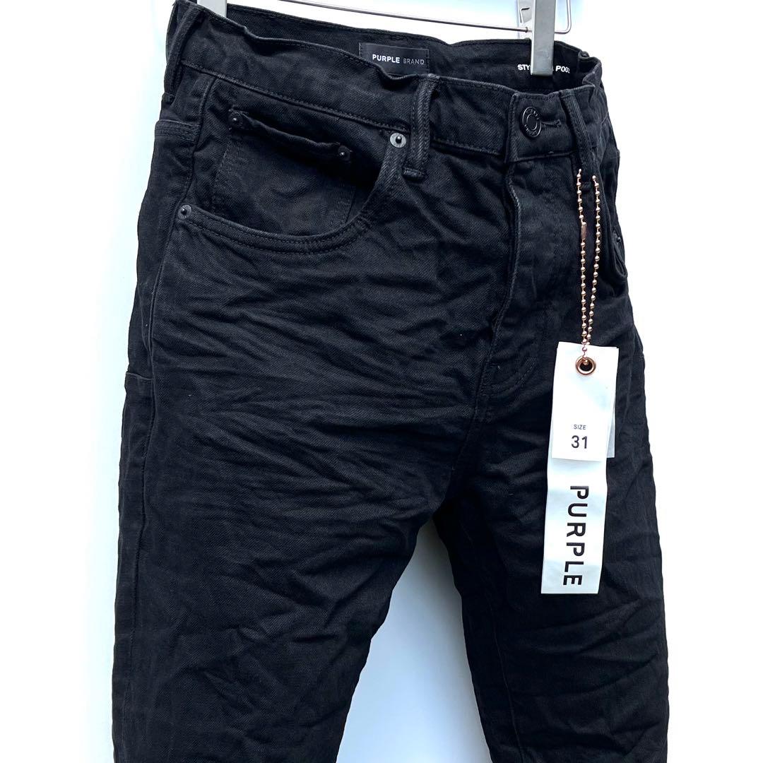 新品 PURPLE BRAND ブラックスキニーデニム 31 パープルブランド