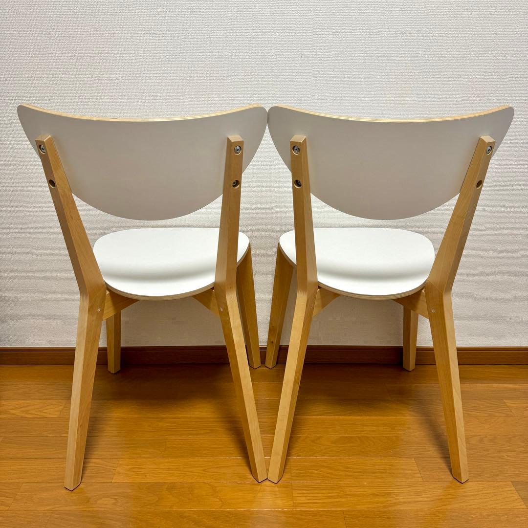 極美品】IKEA ホワイトダイニングチェア NORDMYRA ノールドミーラ