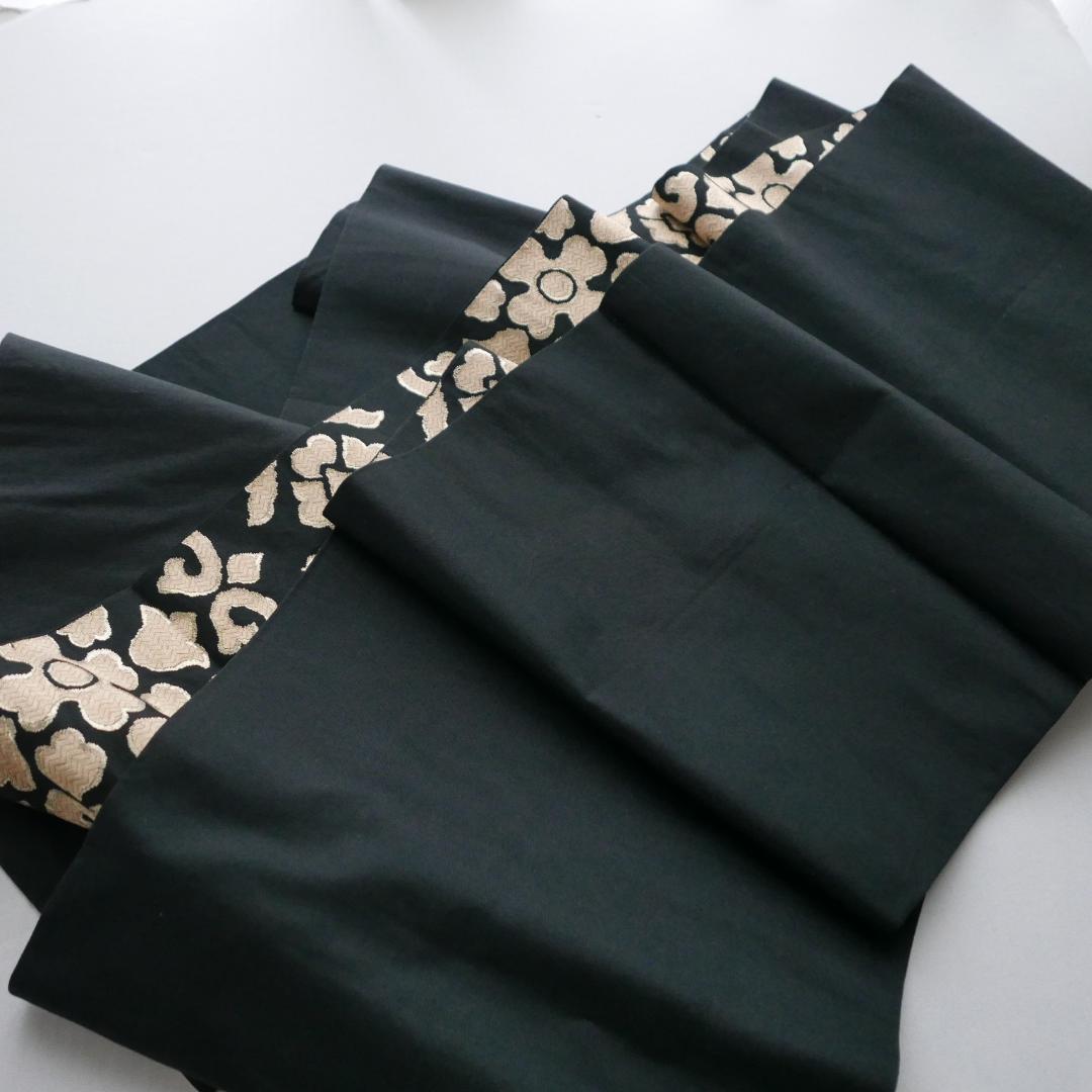 黒色 金糸☆六通 袋帯☆正絹☆更紗花唐草文☆金襴☆西陣織 - メルカリ